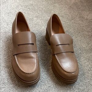 Cole Haan Tan Chunky Leather Loafers